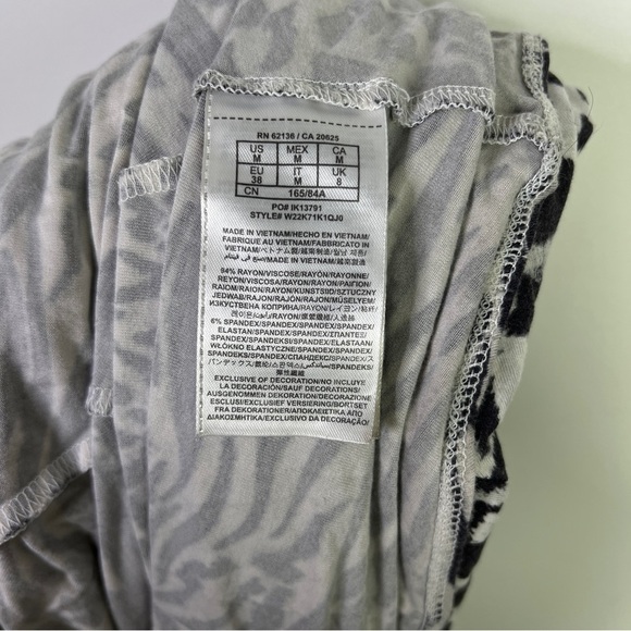 Guess Strapless Zebra Leopard Print Black White Maxi Dress Y2K-Women’s Size M - Picture 6 of 6